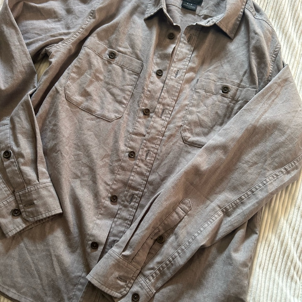 Elegant Women's Taupe Button Down Shirt